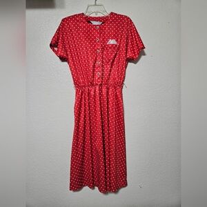 Vintage Blair 12p Red and white polka-dot dress mini mouse vibes
